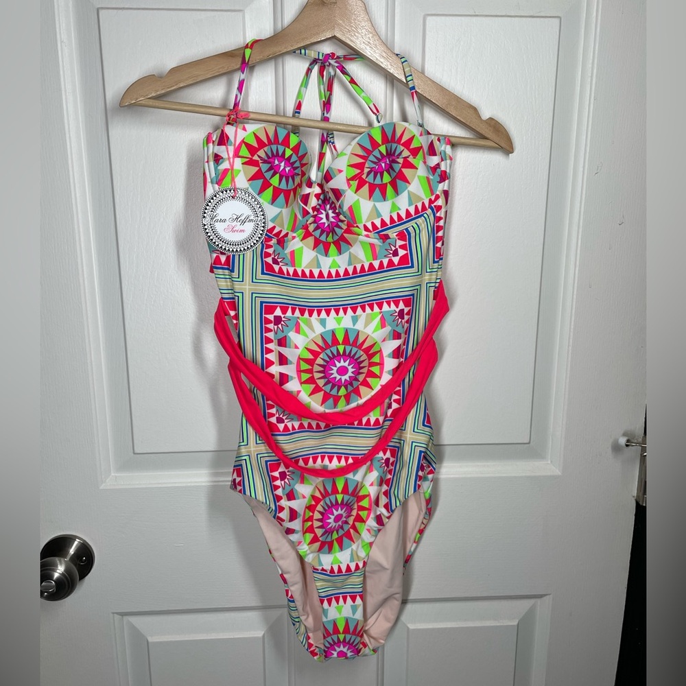 Mara Hoffman Multicolor Geometric One Piece Swimsuit